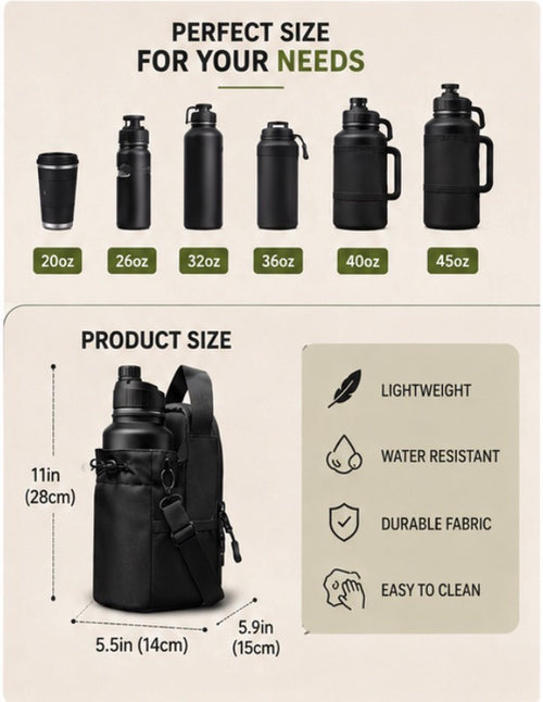 Multi-Purpose Water Bottle Sling Bag
